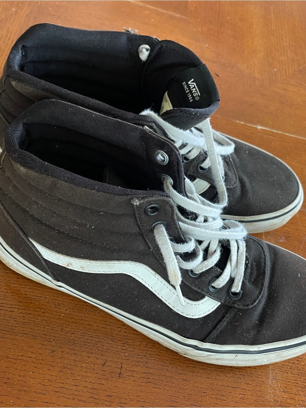 Vans High Top Sneakers in Black and White